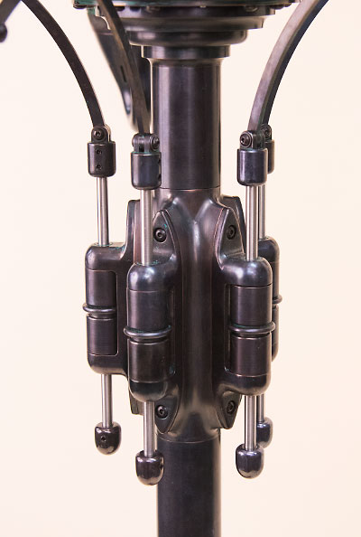 Lamp Brake mechanism, made of brass and stainless steel.